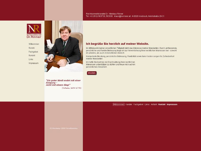 Rechtsanwalt Dr. Nikolaus Rinner – Innsbruck – 2009